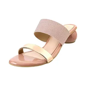 Metro Women Rose Gold Chunky Heel Fashion Slip-on UK/4 EU/37 (40-2514)