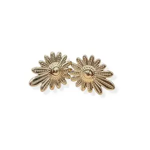 The Fun Company Sunflower Gold Plated Dangler Earrings | Lightweight And Stylish Jewellery | Beautiful Latest Accessories For Office & Casual Wear | Gifts For Women And Girls