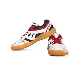 Vector X CS-2100 Court Shoes for Boys & Girls (White-Black) (Size-11)