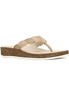 Bata Women's Irene Thong Beige Slipper-6 Kids UK (5718745)