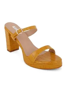 ELLE Women Sandal,Yellow,UK-8