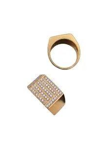 Stylish Men's Designer Ring Diamond Gold Ring For Men Ring/Gold Ring||JEWELRYRING-41-20