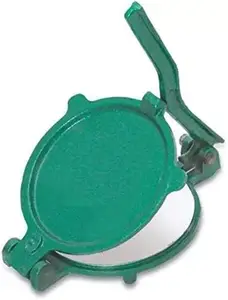 Cast Iron Roti and Puri Press Maker, Green, Non-Stick Chapati Press Machine for Kitchen