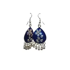 Yazhan Earrings for GirlsWomen Fashion Hook type Design Traditional Blue Color Earrings