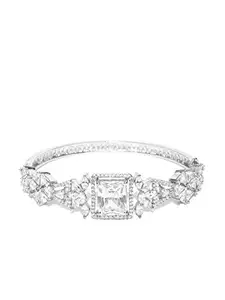 Priyaasi American Diamond Silver Plated Bangle Bracelet for Women and Girls (Size :-2.6)