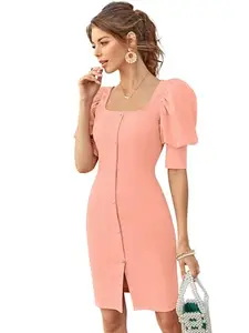 ODETTE Dark Blue Knit Fabric Bodycon for Women Size Elegant Wardrobe Essential Comfortable Graceful Stylish