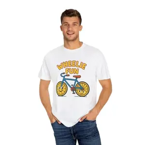 Wheelie Fun-Printed T-Shirt |Color - White |Fabric - Cotton| Size-L |NT-_243