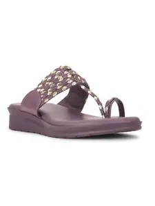 Bata Women's Toe Ring Slipper - (6UK) Blue