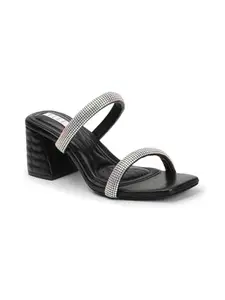 ELLE Women Sandal,Black,UK-5