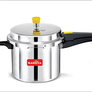 Rasoiya Smart 5 liters Outerlid Regular Base Aluminium Pressure, Silver | Best Pressure Cooker | Popular Model | Medium price in India.
