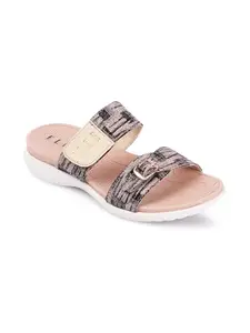ELLE Women Flat Sandal, Pink, UK-5