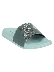 Elle Women's Slipper, Aqua Green, 4