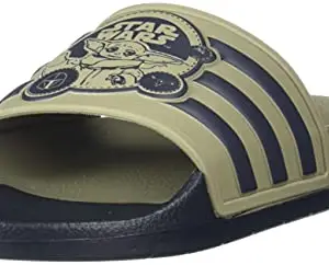 adidas Unisex Synthetic Adilette Tnd Carbon/Carbon/Orbgrn Swim Slides - 10 Uk