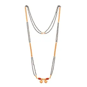 Radha's Creations Mangalsutra 30" Length With Laxmi Pendant Vati Tanmaniya One Gram Gold Traditional No.190 For Womens