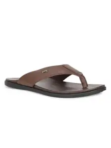 ONE8 by Virat Kohli Ethnic & Smart-Casuals Men's Slip-on Comfort Sandals | Lightweight, Anti-Skid Sole & Comfortable Footbed | AO12-7109 | Brown