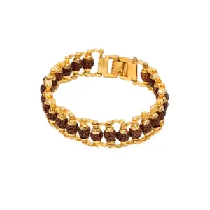 Rudrarise Royal Rudraksha Gold Capped Bracelet – Symbol for Holy Grace Lab Certified Bracelet