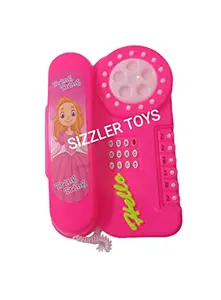 SIZZLER TOYS Intro Kids Musical Baby Phone Toy landline Mobile Many Different Sound (Colour May Vary) Battery Operated