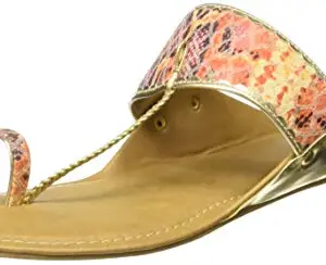 Inc.5 Women Gold Fashion Sandals-3 UK/India (36 EU) (17739)