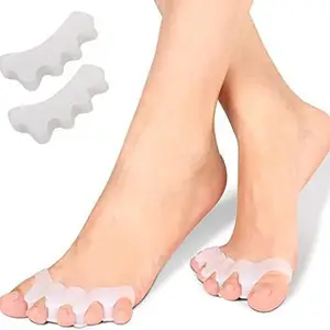 Piercell ENTERPRISE Piercell® Silicone Gel Toe Separators, Toe Straighteners, Bunion Relief, Relaxing Toes, Hammer Toe Straightener, Thumb Valgus Protector, Bunion Adjuster, Hallux Valgus Guard Feet