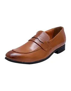 HiREL'S Men's Tan Formal Shoes-7 UK/India (40.5 EU) (hirel831)