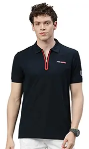 TVS Racing Polo T Shirt Polyester Solid Blue (XX-Large)