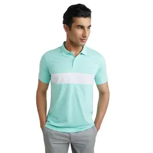 PARK AVENUE Men's Solid Slim Fit T-Shirt (PCKB01185-N2_Light Green