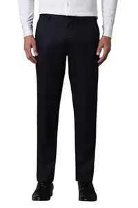 Louis Philippe Men's Slim Fit Classic & Modern Styling Work Ready Textured Formal Trouser