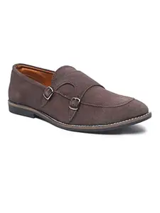 TEAKWOOD LEATHERS Brown_Men Solid Round-Toe Casual Shoes_Size 41
