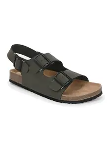 Big Fox Cork Casual Sandals For Men (Olive, UK Footwear Size System, Adult, Men, Numeric, Medium, 8)