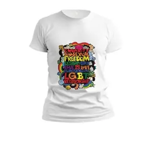 FOKAT LGBTQ Tshirt for Men/Women - L White