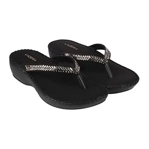 Lazera Flat Fashion Sandals for Womens (Black, numeric_5)