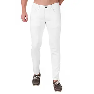 Loppy White Slim fit Jeans (White, 28)