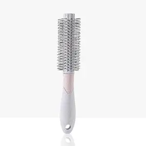 BlackLaoban Round Hair Brush for Blow Drying, Styling, Curling, Straighten with Soft Nylon Bristles for Short or Medium Curly Hairs for Women & Men Dotted (Light-Purple)