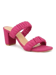 Inc.5 Women Rani Pink Textured Block Heels