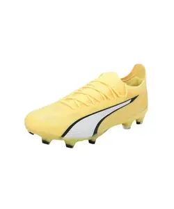 Puma Womens Ultra Ultimate Fg/Ag WN's Yellow Blaze-White-Black Football Shoe - 6 UK (10750704)