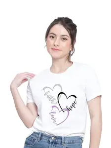 White Half Sleeve T-Shirt,Valentine T-Shirt,Women T-Shirt, T-Shirt for Women,Summer T-Shirt,Regular Wear T-Shirt, Oversized T-Shirt,Lovely T-Shirt, Cotton Fabric T-Shirt,T-Shirt01 for Women.