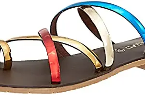 Sole Head Women Multicolour Fashion Sandals-7 Uk (40 Eu) (191Multi38)(Multi-Colour_Faux Leather)