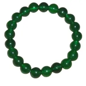 Manakgems एमराल्ड ब्रेसलेट Elegance Stretchy Beads Haritmani Stone Budha Head Panna Bracelet Original Certified पन्ना रत्न ब्रेसलेट Brilliant Zamurrad Stone Emerald Bracelets for Everyone