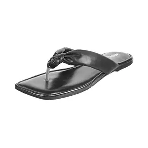 Mochi Womens Synthetic Black Slippers (Size (8 UK (41 EU))