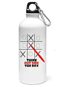 Dishoppe Think outside the box printed dialouge Sipper bottle - for daily use - perfect for camping(600ml)