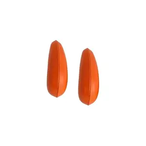 SOHI Women's The Semi-Fold Hoop Earrings For Casual Wear | Pumpkin Orange Colour | Acryllic Material | Push Back Closure | Metallic Earrings | Fashion Hoop Earrings For Women & Girls