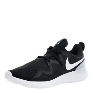 Nike Women's Tessen Black/White-Pure Running Shoe-4 Kids UK (AA2172)
