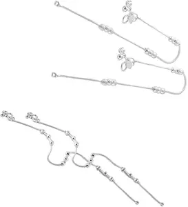 Lila Jewellery Traditional Jewellery For All Occassions Anklets Payal Pair for Women/Girls Alloy Anklet - Bzr_Combo Payal-102 & 114-(1-Pair Each)