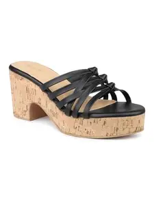 Inc.5 Women Black Wedge Heels