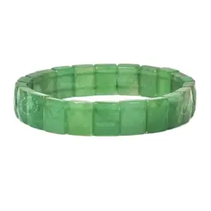 EDMIRIA Green Aventurine Bracelet for Men & Women - Reiki Crystals Healing Chakra Aura (RECTANGLE)