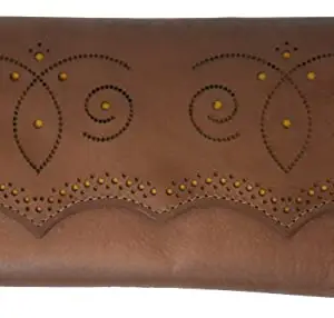 REEGGA Leather Wallet for Women ( Brown)