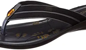 Walkaroo Ladies Black Grey Slipper (WL7058) 9 UK