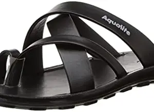 Aqualite Men's Black Slip-on Slippers