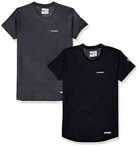 Charged Active-001 Camo Jacquard Round Neck Sports T-Shirt Dark-Grey Size Xs And Charged Active-001 Camo Jacquard Round Neck Sports T-Shirt Navy Size Xs
