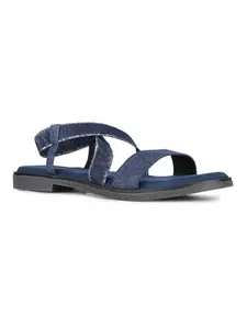 Inc.5 Womens Blue Casual Striped Open Toe Flat Sandals